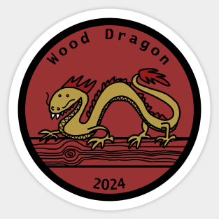 Wood Dragon Year of the Dragon 2024 Sticker